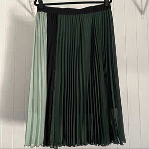 Halogen x Atlantic-Pacific Pleated Midi Skirt XL Petite
